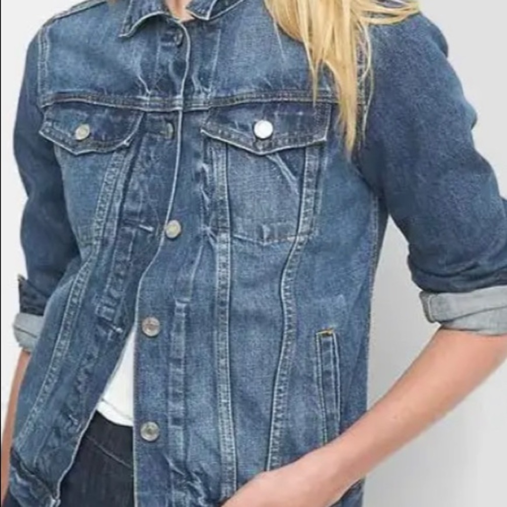 NWT GAP Icon Denim Jacket In “Saddle Blue”
